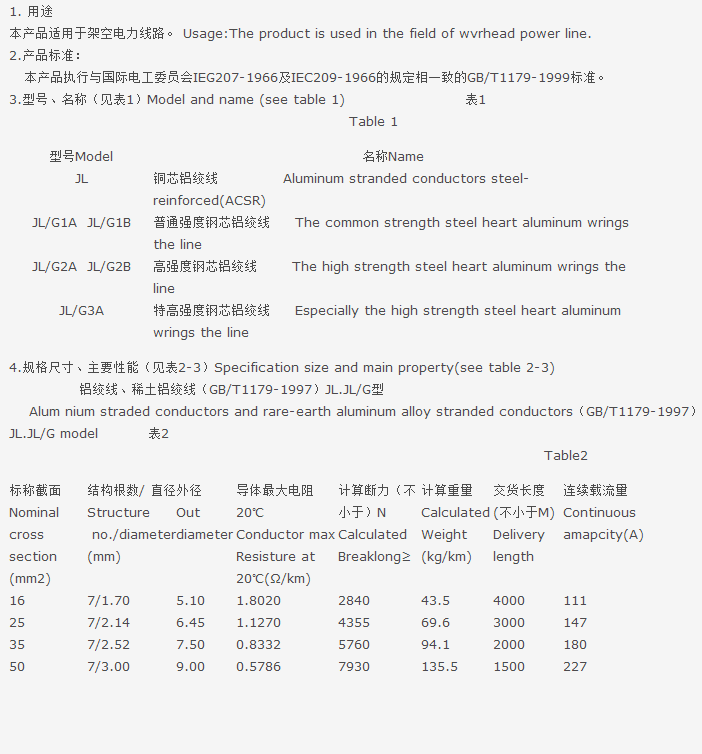 钢芯铝绞线-铝绞线及铜芯铝绞线产品展示-云南西泰电线电缆有限公司(昆明电线一厂)